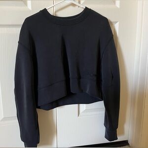 Lululemon Black Oversized Cropped Crew size small